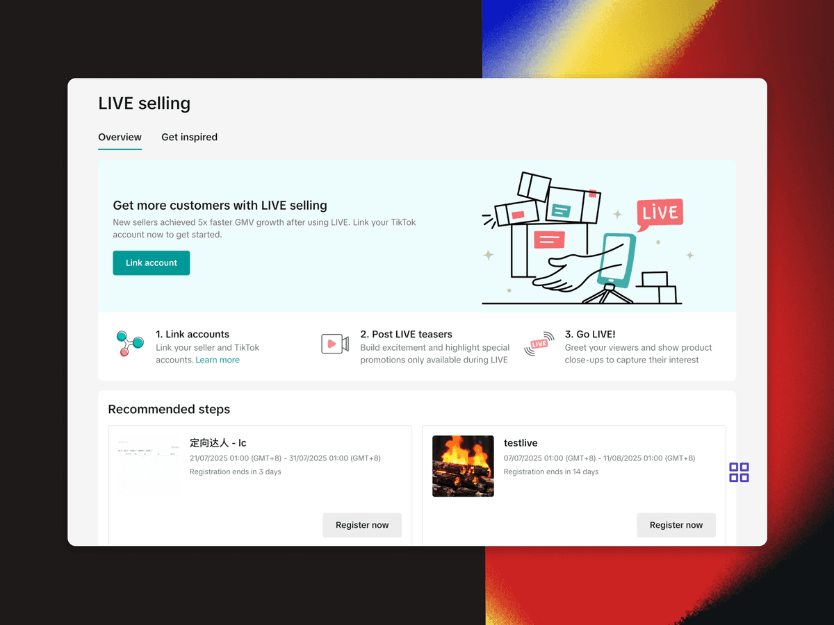 Tiktok Seller LIVE Selling image